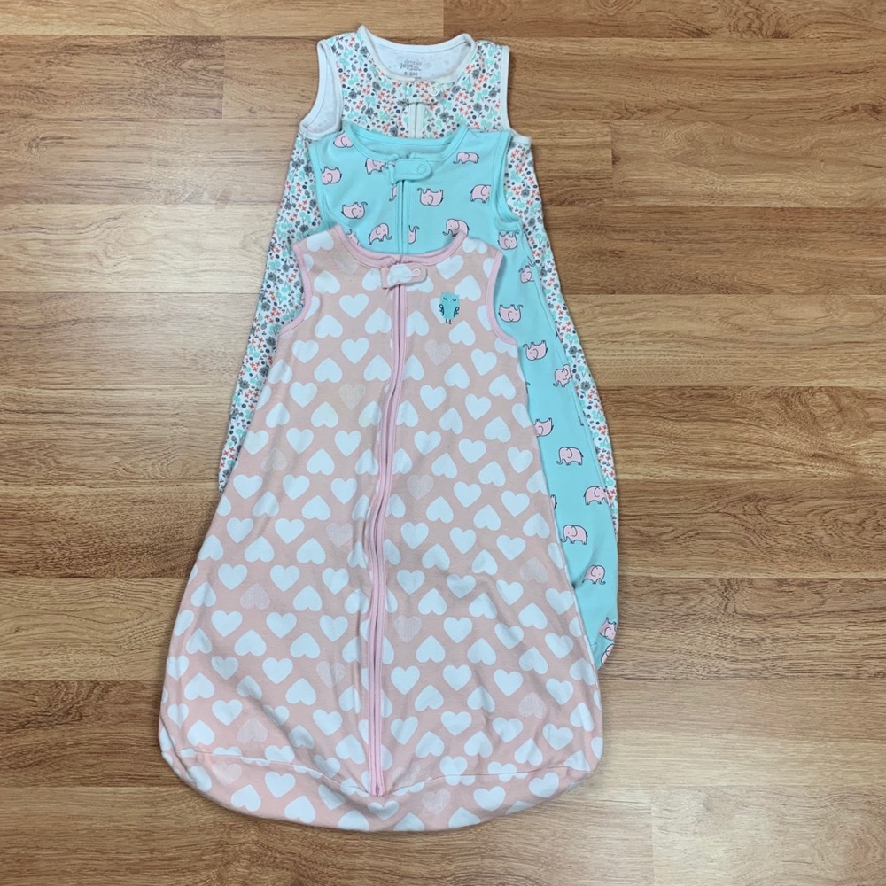 Carter's Baby Girl Sleep Sack Lot Bundle
